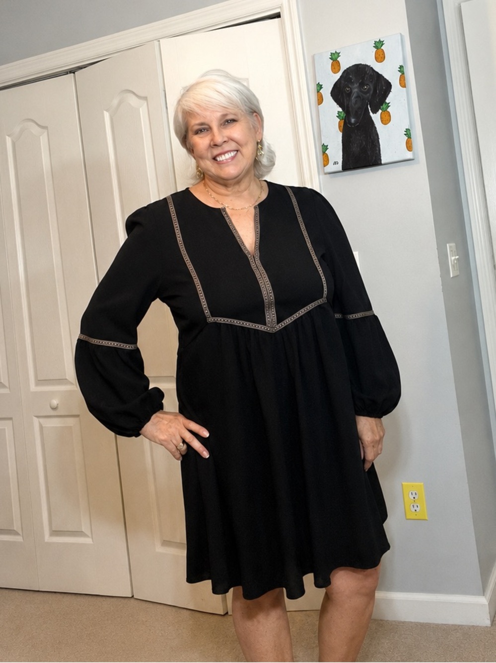 Rusttydustty Black Boho Babydoll Dress XXL | Like New | BishopSleeves